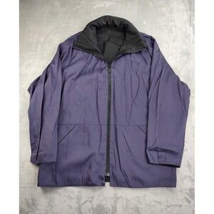 MYCRA PAC NOW Reversible Jacket‎ Women Purple Black Full Zip Collared Outerwear
